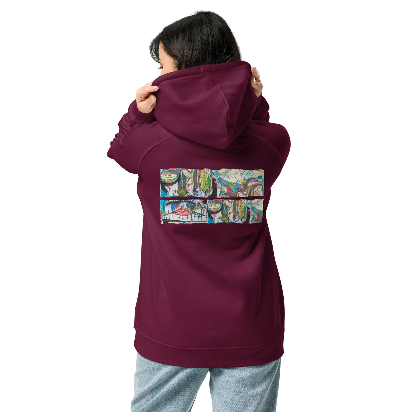 ashxart 100% Organic Cotton Unisex eco hoodie